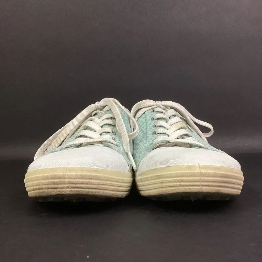 Ecco Spikeless Golf Shoes - Women's Sz 9.5 Extra Width- Sky Blue Spotted - E-DTS - Picture 2 of 10